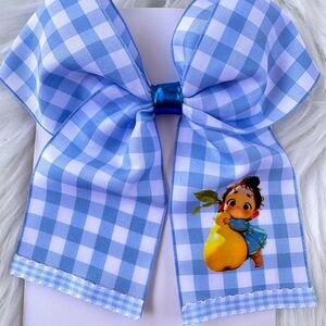 Blue Gingham Kids Hair Bow
